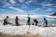 Salar de Uyuni, en  la Coordillera de los Andes, en el suroeste Boliviano