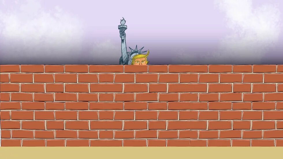 Describe la política de Trump sobre migración